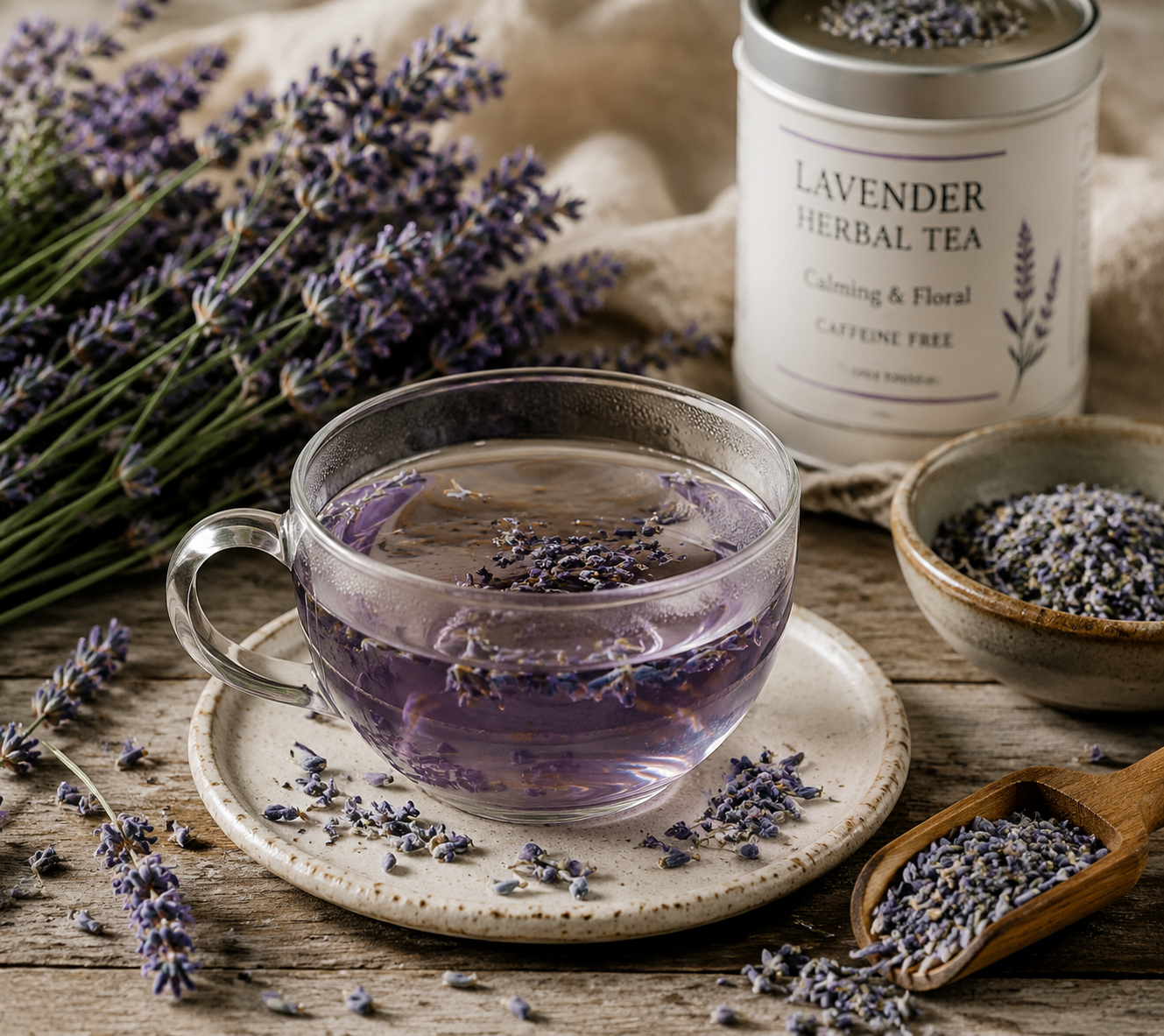 Lavender herbal tea